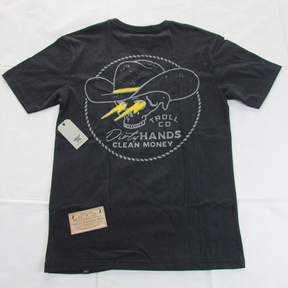 Troll Co Men's Small Short Sleeve Savage Graphic T-Shirt - Black